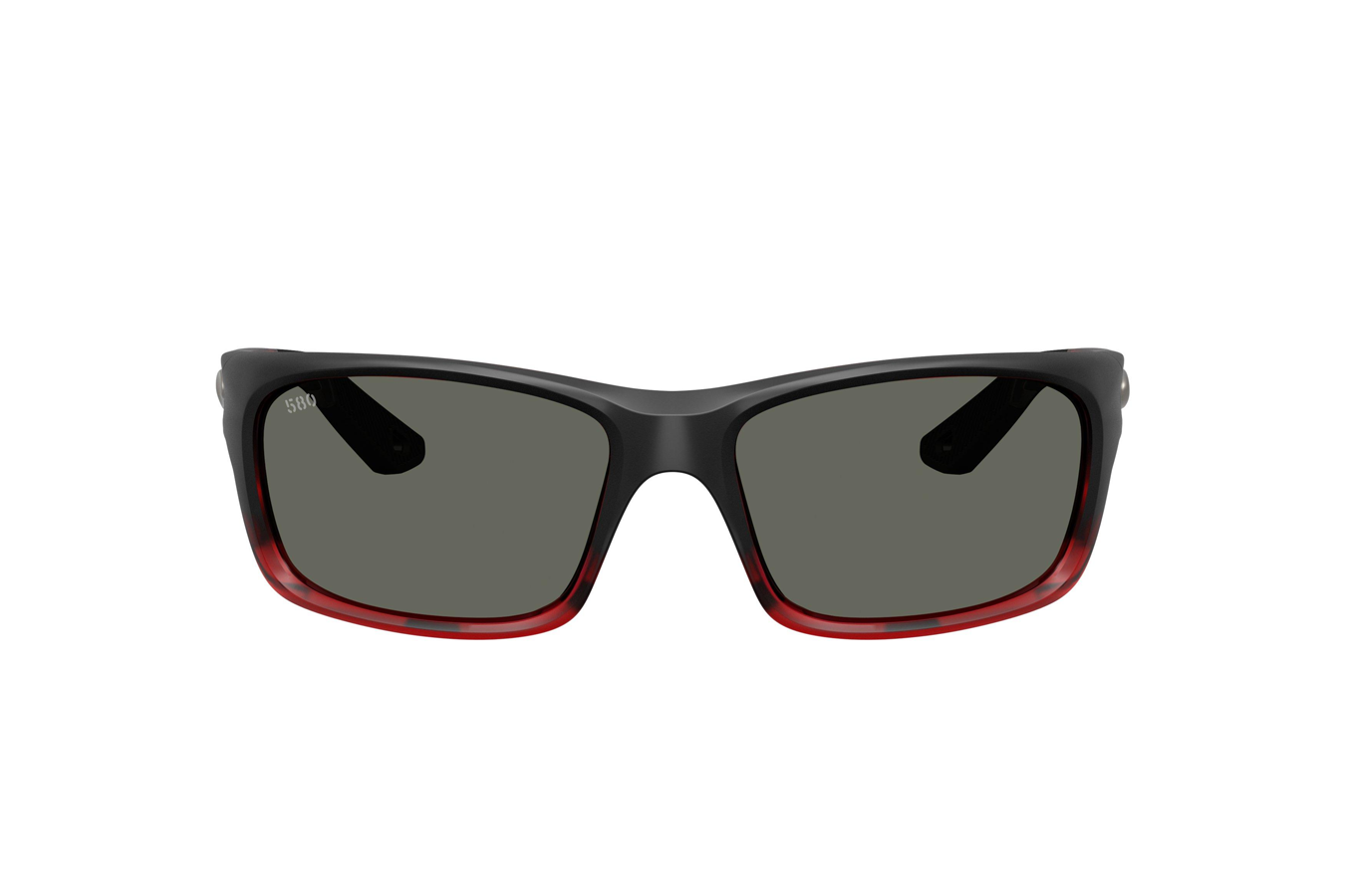 COSTA DEL MAR Jose Pro Sunglasses with Red Sky Frame and Gray Polarized Lenses